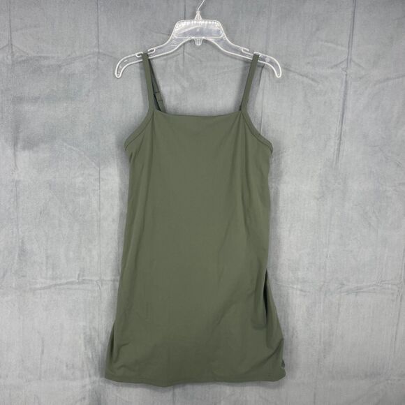 FLX Dresses & Skirts - FLX Urban Commuter Dress Womens Small Olive Green Skort Stretch Athletic Wear